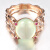 Lescreation莉萨珠宝18K玫瑰金6.05克拉葡萄石镶嵌钻石戒指绿色宝石 18K金6.05克拉葡萄石钻石戒指