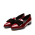 富贵鸟（FUGUINIAO）时尚平底鞋女士单鞋尖头鞋漆皮M69C945-1 酒红 38