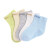 米乐鱼 婴儿袜子儿童宝宝中长袜新生儿幼儿透气棉袜5双装 蓝0-1岁