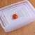 红铁普简约透明带盖长方形塑料保鲜盒 密封冷藏盒 冰箱果肉食物收纳盒子 特大号A1(约5L)