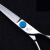 鋼夫钢夫日本美发剪刀理发专业发廊发型师专用刘海发尾精修剪理发工具 4.5英寸平剪GFS450蓝色