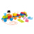 Hape积木玩具 小火车玩具几何拖拉拼插小火车玩具0-3岁早教宝宝玩具