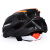 MOON 山地自行车头盔男女一体式骑行风镜头盔带眼镜单车配件 镜片通用 黑橙赛道 L(58-61CM)