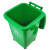兰诗（LAUTEE）YY-D060 绿色60L四轮垃圾桶 带盖垃圾篓