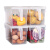 百露冰箱收纳盒食品级保鲜盒厨房蔬菜饺子整理神器冷冻专用鸡蛋储物盒 超值3个装(透明盖)