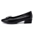 千佰莉（Qin&beale）尖头牛皮粗跟时尚女鞋 舒适通勤女鞋 202D6151黑色36