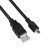 斯格（Sgo）USB转mini5p线公对公mini5pin线T型口带放大器无线网卡扫描仪相机加长线 5米