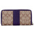 COACH 蔻驰 女式钱包 深棕配紫色PVC配皮长款皮夹 F54630 IML90 (54630 IML90)