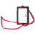 COACH 蔻驰 奢侈品 女士深棕配红色边PVC挂脖证件卡套 F63274 IML72