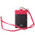 COACH 蔻驰 奢侈品 女士深棕配红色边PVC挂脖证件卡套 F63274 IML72
