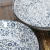 山田烧陶瓷盘子 陶瓷汤盘(7英寸)釉下彩日式和风深饭盘(4只装) 吉祥花