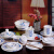 红叶 56头餐具套装景德镇中式碗碟盘套装陶瓷青花瓷兰馨