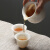 苏氏陶瓷（SUSHI CERAMICS） 中国白瓷茶具套装羊脂玉三才盖碗功夫茶具礼盒套装8个杯（亮白）