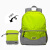 GOX折叠双肩包女轻便背包登山包旅游双肩包儿童背包户外出游休闲书包 绿灰标准款(12L)