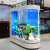 喜灏喜灏生态子弹头鱼缸水族箱玻璃家用客厅屏风鱼缸1米1.2米 地台款长100*宽41*高126