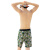 奇海（QIHAI）沙滩裤男士泳裤泡温泉干湿两用柔软速干加大码五分游泳衣7817-1绿迷彩XL码