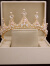 迪士尼（Disney）皇冠头饰过生日小公主学生成人礼超仙女圆形黑色18岁王冠新娘结婚 12-银色 礼盒装+头纱