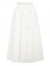 AUI白色网纱蕾丝半身裙女2024春夏季新款设计感御姐高腰修身百褶裙 白色 M