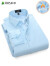 杉杉（FIRS）加绒长袖衬衫男冬季新款纯色商务加厚保暖通勤衬衣021K 浅蓝 175/92A/L