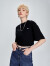 Lee商场同款舒适版型圆领套头多色男女同款短袖T恤棉LUT0050203RX 黑色（尺码偏大，小一码购买） S