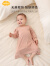 Aengbay昂贝 莫代尔婴儿睡衣夏季薄款空调服宝宝连体衣睡袋新生儿睡袍 绿色 73cm（适合0-1岁）