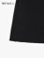 MO&Co.2024夏新品重工扎花破洞高腰凉感半身裙鱼尾裙MBD2SKT062 黑色 XS/155
