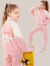 Hello Kitty玉桂狗女童运动套装2024春装儿童休闲外套中大童宽松春季两件套 粉红色 150cm