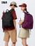 Semir森马包包双肩包男士大学生书包电脑包时尚大容量通勤背包 黑色