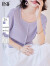欧莎（OSA）【夏季尖货】方领冰丝短袖针织衫女夏季23年新款小香风上衣薄款 紫色A M