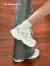 卡帕（Kappa）官方运动老爹鞋子女2024厚底增高小白鞋 经典白/鲨鱼灰 38