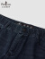 比音勒芬【弹力牛仔】秋季男士时尚休闲复古深蓝色吸湿舒适牛仔裤 35深蓝 30/M