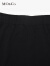 MO&Co.2024夏新品重工扎花破洞高腰凉感半身裙鱼尾裙MBD2SKT062 黑色 XS/155