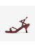 百思图（BASTO）24夏季新款时尚气质一字带凉鞋细高跟女条带凉鞋M1022BL4 红色M1022BL4 34