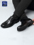波图蕾斯男士系带商务休闲皮鞋低帮加绒保暖棉鞋男 P9859 黑色(加绒) 41