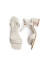 红蜻蜓2024夏季一字带粗跟法式高跟鞋女时装凉鞋 WFK24040米白色36