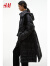 H&M女装羽绒服新款疏水保暖休闲羽绒服外套中长款1195735 黑色 170/104