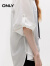 ONLY2024夏季新款潮流设计感蝴蝶镂空七分袖衬衫女124205016 S12 亮奶油白色 160/80A/S