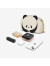 百思图（BASTO）24夏商场新款迷你熊猫小包包手机包贝壳包斜挎包女X3323BX4 米白/黑 F
