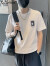 Colombass短袖t恤男士2022新款夏季韩版潮流潮牌半袖上衣男装ins纯棉体恤衫 白色 XL