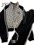 JVH香港潮牌休闲运动套装女 冬季新款复古立领外套阔腿裤加绒两件套 针织提花套装 M
