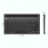 富德 ik3381 无线蓝牙键盘 办公键盘 超薄便携 复古圆形键帽 多设备连接 电脑手机平板通用 带卡槽 黑
