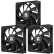 Thermalright(利民)  TL-C12C X3 黑色12cm性能级风压扇 4PIN PWM S-FDB轴承 1550转速 三连包套装