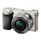 索尼（SONY）ILCE-6000L APS-C微单数码相机标准套装 银色（约2430万有效像素 E PZ 16-50mm镜头 a6000）