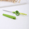 国誉(KOKUYO)日本进口学生带刀盖便携式瘦长型剪刀 绿色HASA-310G