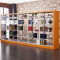 钢制书架学校图书馆书店书籍室阅览室双面资料架木护板一列五组五层