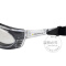 代尔塔 101123 护目镜防风镜防沙防尘眼镜骑车防护眼镜透明色骑车眼镜 黑框透明色