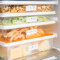 百露 大号厨房分类密封保鲜盒塑料冰箱冷藏冷冻储藏盒食物收纳盒 中号约650ml(2个装）