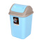 汉世刘家（hanshiliujia） 汉世刘家 垃圾桶家用 客厅厨房翻盖大号卫生间厕所带盖垃圾筒纸篓 蓝色10L