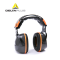代尔塔 可折叠防噪音耳罩 工作学习睡觉射击打鼓车间 送耳塞+3D睡眠眼罩 103115 橙色/灰色(送耳塞1付+眼罩1只)