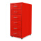 文件柜办公柜抽屉柜矮柜铁皮资料柜储物柜收纳柜小六斗矮柜红色